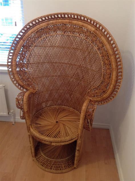 Extra Large S Vintage Wicker Rattan Peacock Chair In Andersonstown