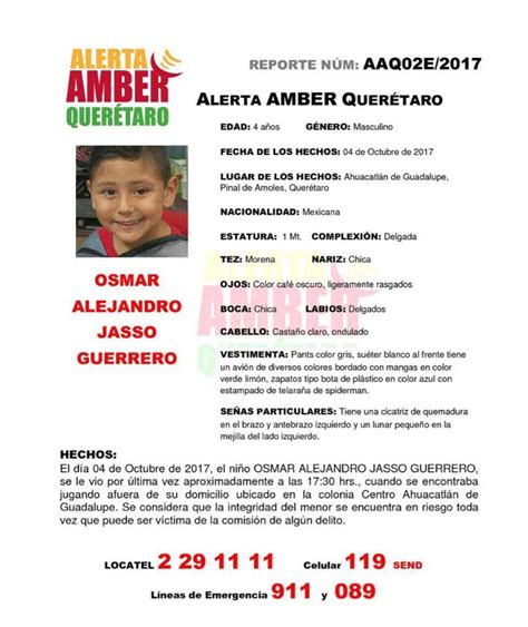 Tips for parents if your child is missing. SE ACTIVA ALERTA AMBER EN QUERÉTARO - Plaza de Armas ...