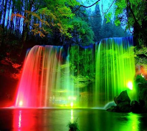 So Many Colors Rainbow Waterfall Waterfall Wallpaper Waterfall