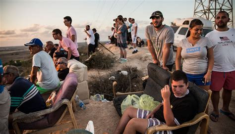 Israelis Watch Bombs Drop On Gaza From Front Row Seats The New York Times