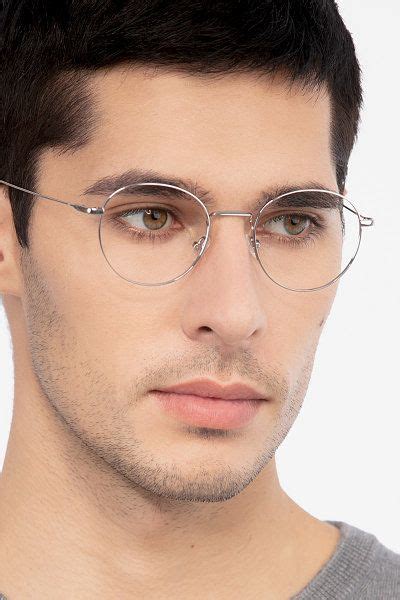 Aegis Round Silver Full Rim Eyeglasses Eyebuydirect Mens Glasses