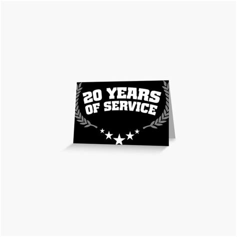 20 Years Service Greeting Cards Redbubble