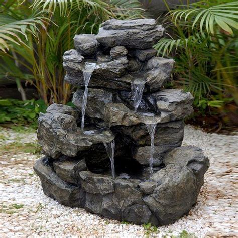 Awesome Backyard With Water Garden Design Ideas In Garden Waterfall Water Fountains