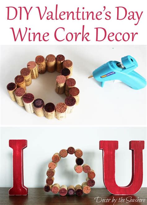 Wine Corks Decor Wine Cork Diy Cork Heart Heart Diy Valentines Day