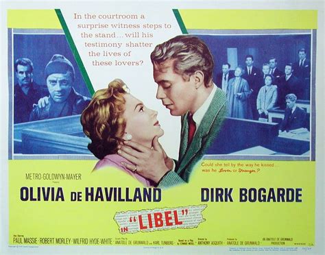 Libel 1959 Lobby Card Olivia De Havilland Dirk Bogarde 5 Olivia De