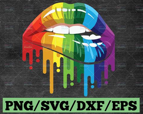Lips Rainbow Bite Lip Svg Design Sexy Gay Pride Flag Interest Lgbt S