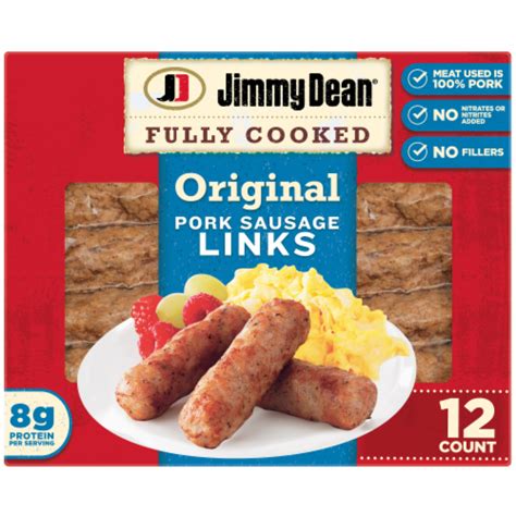 Jimmy Dean Fully Cooked Original Pork Breakfast Sausage Links 12 Ct