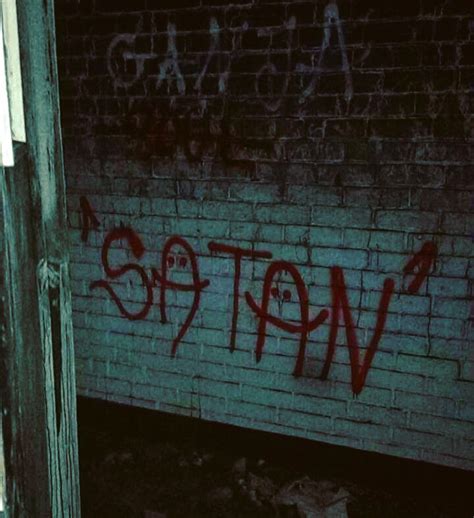 Satan Graffiti Neon Signs Graffiti Satan