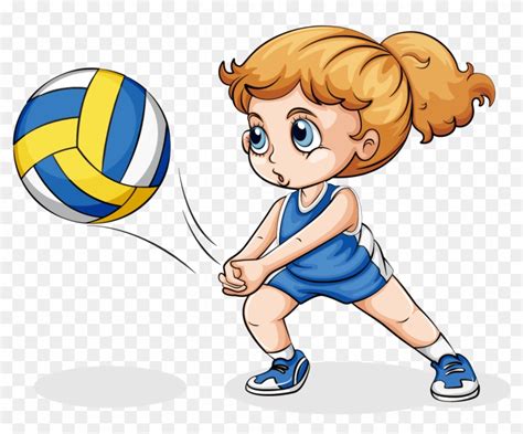 Volleyball Play Girl Clip Art Playing Volleyball Free Transparent