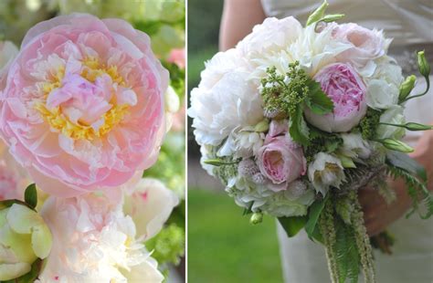 Romantic Wedding Flowers Light Pink Peony Bridal Bouquet