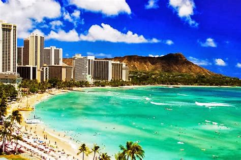 Waikiki Beach Hawaii Wallpaper Desktop Hd 720 X 480