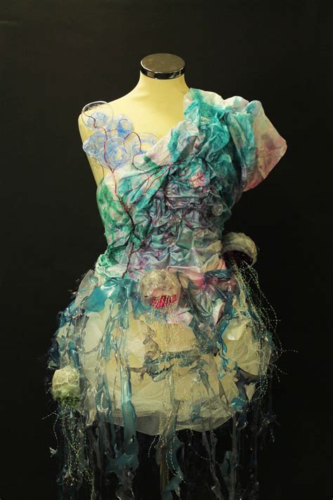 Jelly Fish Dress Sea Inspired Fashion Art Dress Recycled Dress
