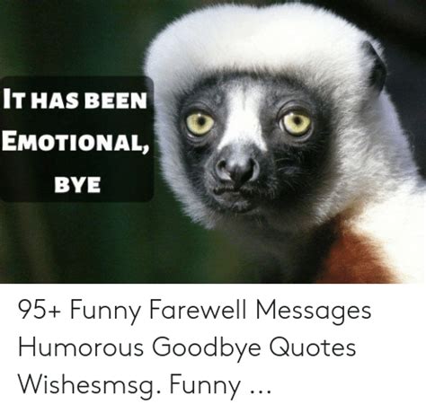ΙΤhas Been ΕΜΟΤΙΟΝal Βye 95 Funny Farewell Messages Humorous Goodbye