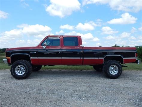 1988 Gmc K30 Crew Cab Sierra Classic Fuel Injected 454 Lifted Rust