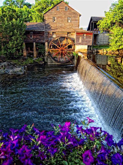 Grist Mill Pigeon Forge Tn Windmill Water Water Wheel Beautiful