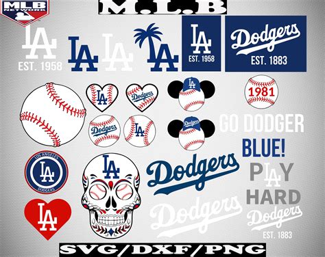 Los Angeles Dodgers Svg Mlb Logo Svg Dxf Png Clipart Etsy
