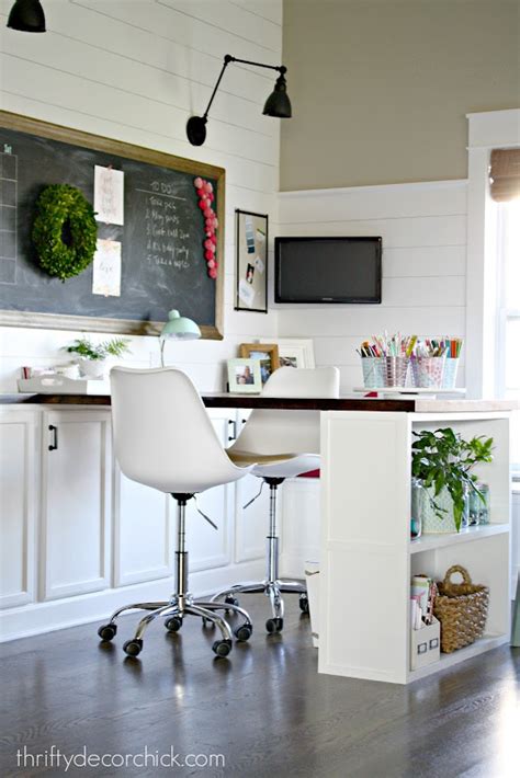 Craft Roomoffice Loft Reveal With Built In Desk Thrifty Decor Chick