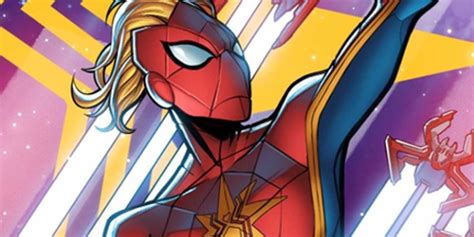 Captain Marvel Becomes Spider Man In New Marvel Cover Art