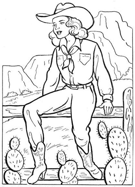Sexy Cowgirl Coloring Pages Coloring Pages