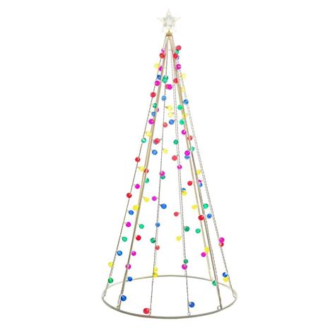 Home Accents Holiday 7 Ft Cone Tree With 105 Multi Color Lights