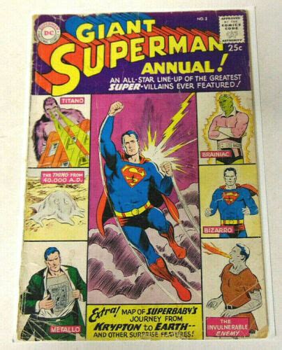 Superman Annual 2 1960 DC Comics Giant Brainiac Bizarro Metallo Titano