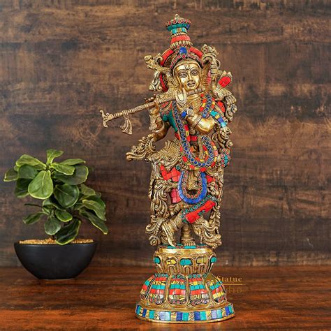 Buy Statuestudio Krishna Statue Standing Krishna Idol Showpiece In