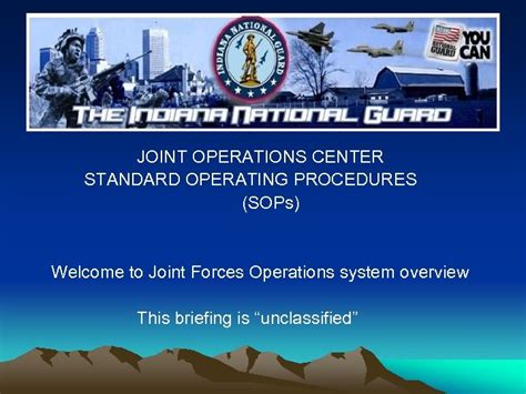 Joint Operations Center Standard Operating Procedures Sops Welcome