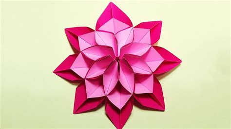 Unique Flower In Origami Style 3 Modifications Of Pape Doovi