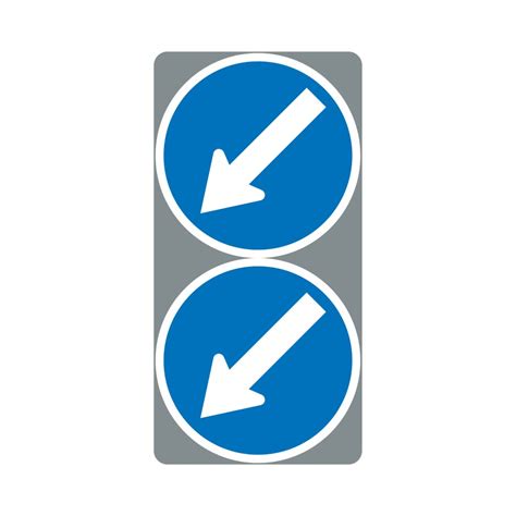 Rg 171 Keep Left Twin Disc Sign Rd6l Or R3 131 Rtl