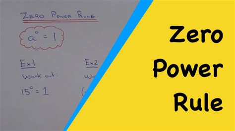 Numbers Raised To The Zero Power Worksheet