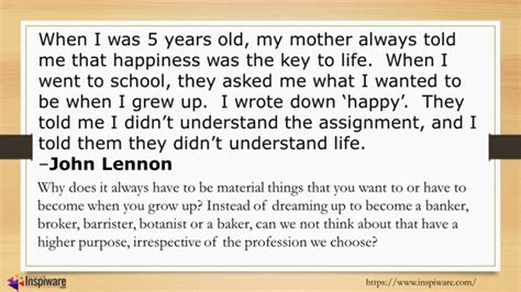 What Do You Want To Be When You Grow Up John Lennon Happy