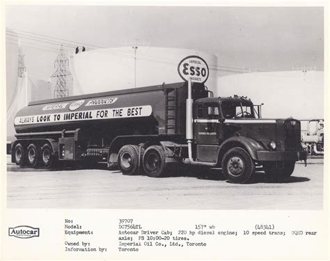 Imperial Oil Semi Truck Vintage Trucks Fuel Truck Big Rig Trucks