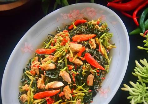 resep tumis kangkung bunga pepaya ala manado oleh vey alodia s kitchen cookpad