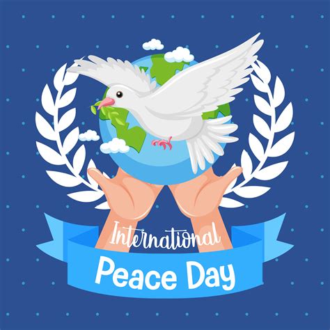 International Peace Day Banner With Dove 1337948 Vector Art At Vecteezy