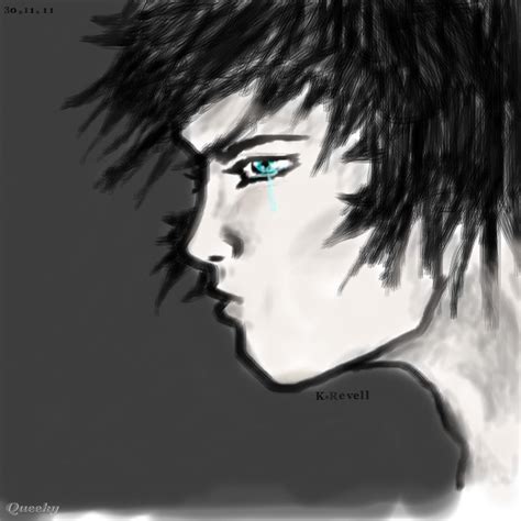 Sad Guy ← An Anime Speedpaint Drawing By Spacegirl711 Queeky Draw And Paint