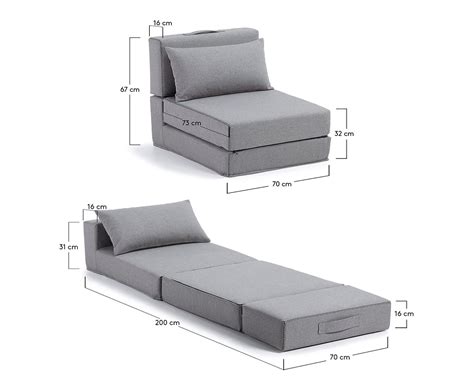 Cerchi una poltrona letto singolo per ottimizzare lo spazio di un piccolo appartamento? Poltrona letto singolo pieghevole in tessuto grigio Arty ...