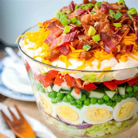 Better Than Traditional Seven Layer Salad This Easy Side Dish Recipe Is High Protein Since It