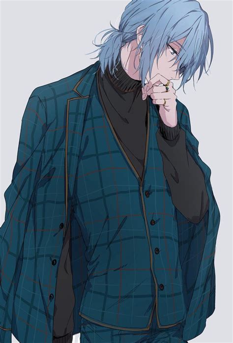 Guy Blue Hair Anime Characters