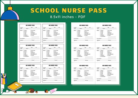 School Nurse Pass My Nurse Pass Sheet Officeclinic Nurse Pass For