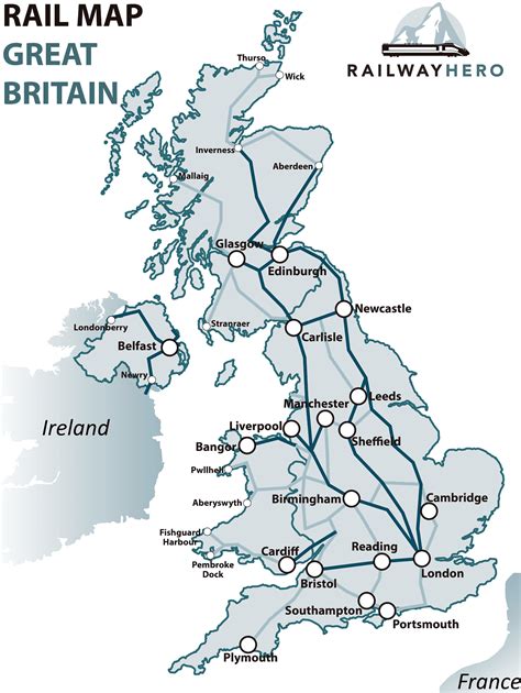 Great Britain Railway Map