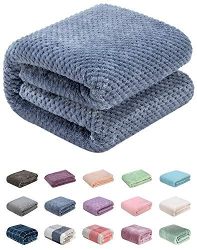 Pavilia Premium Flannel Fleece Throw Blanket For Sofa Couch Taupe