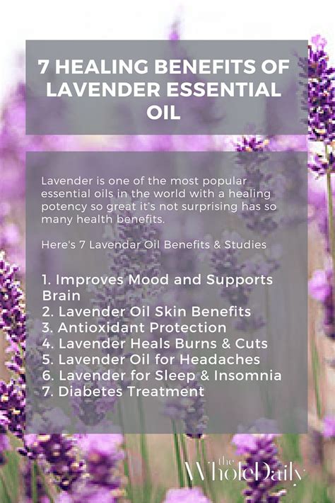 Healing Benefits Of Lavender Essential Oil The Whole Daily