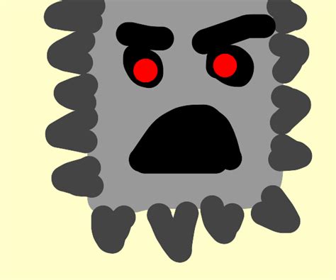 Super Mario Angry Stone Thing With Angry Face Drawception