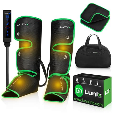 Lunix Lx1 Foot And Calf Compression Massager Green Lunixinc
