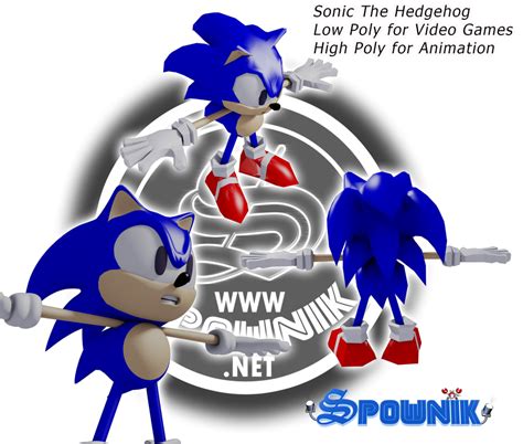 Sonic The Hedgehog 3d Model By Spownik On Deviantart