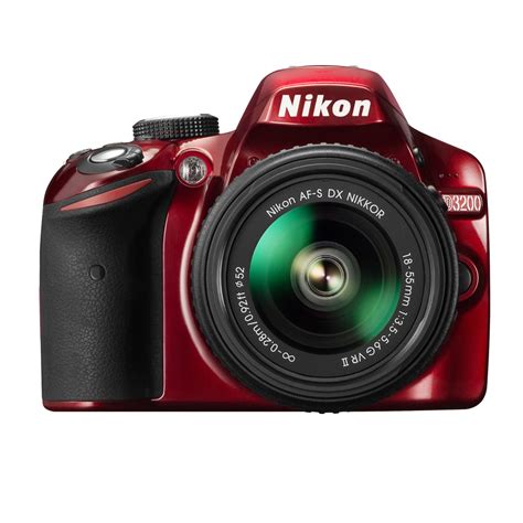 Nikon D3200 Red Digital Slr Camera And 18 55mm Vr Ii Lens Kit D Slr