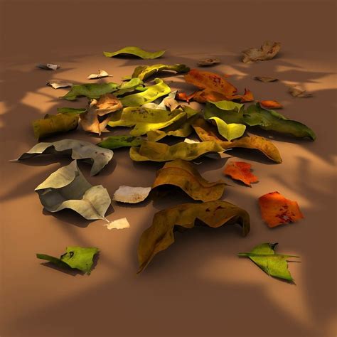 Leaf Fallen Leaves 3d Obj