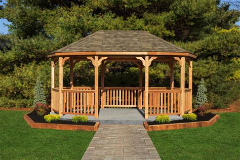 Just grab your tools and the instructions provided and you're ready. Large Wooden Gazebo Kits - Amish-Made by YardCraft