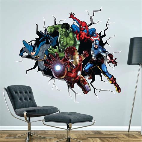 Super Heroes Wall Stickers Wall Superhero Stickers Marvel Decals Heroes