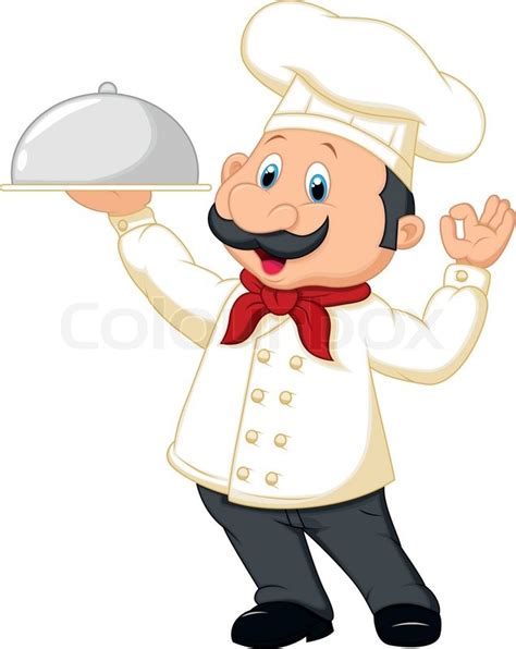 A chef will earn an average of 50 000$ a year in the us. Vector illustration of Chef cartoon ... | Stock vector ...